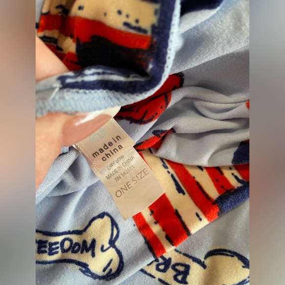 LuLaRoe OS Dog Patriotic Flag Leggings - Picture 2 of 2